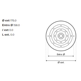 Grille bonde de fond inox 2"