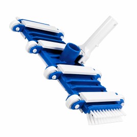 Balai rectangle bleu avec brosse laterale